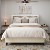 King Teddy Velvet Upholstered Platform Bed Frame - Blissora - Omega Lifestyles