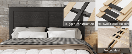 King Wood Platform Bed Frame With Understorage - Blissora - Omega Lifestyles