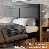 King Wood Platform Bed Frame With Understorage - Blissora - Omega Lifestyles