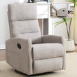 Manual Fabric Recliner Chair Grey With Swivel Rocker - Blissora - Omega Lifestyles