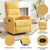 Manual Recliner Chair With Rocker Swivel And Handle - Blissora - Omega Lifestyles