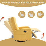 Manual Recliner Chair With Rocker Swivel And Handle - Blissora - Omega Lifestyles