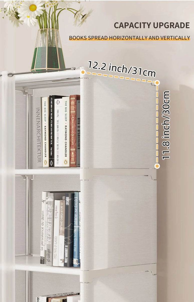 Minimalist Modern 6-Layer Fabric Wardrobe Organizer Cabinet - Omega Lifestyles