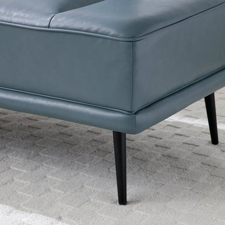 Modern Grey Faux Leather Upholstered End Of Bed Bench - Omega Lifestyles