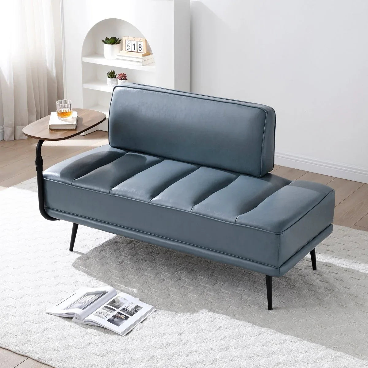 Modern Grey Faux Leather Upholstered End Of Bed Bench - Omega Lifestyles