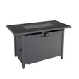 Modern Steel Outdoor Black Fire Pit Table With Lid - Blissora - Omega Lifestyles