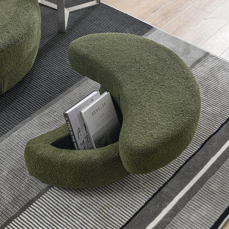 Oversized Upholstered Swivel Chair With Storage Ottoman - Omega Lifestyles