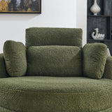Oversized Upholstered Swivel Chair With Storage Ottoman - Omega Lifestyles