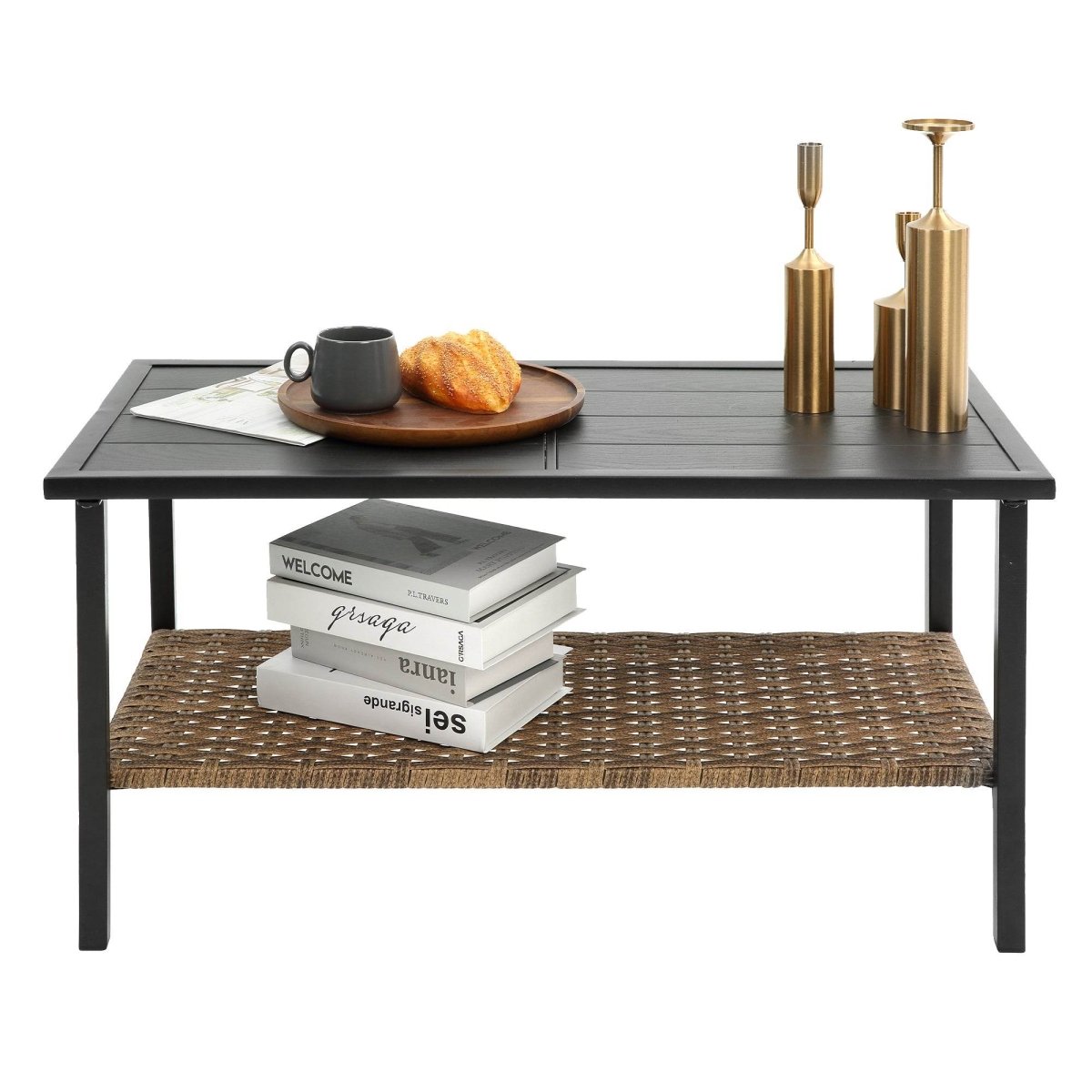 Patio 4 - Piece Grey Steel Outdoor Dining Sofa Set - Blissora - Omega Lifestyles