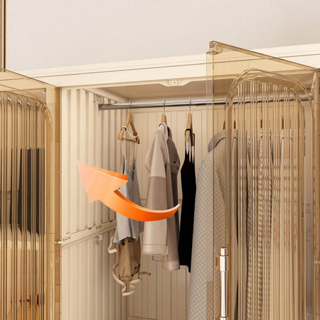 Portable Wardrobe Closet Organizer With Magnetic Doors - Omega Lifestyles