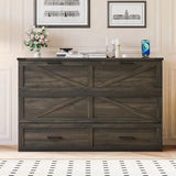 Queen Farmhouse Murphy Cabinet Bed With Charging Station - Omega Lifestyles
