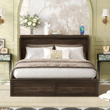 Queen Farmhouse Murphy Cabinet Bed With Charging Station - Omega Lifestyles