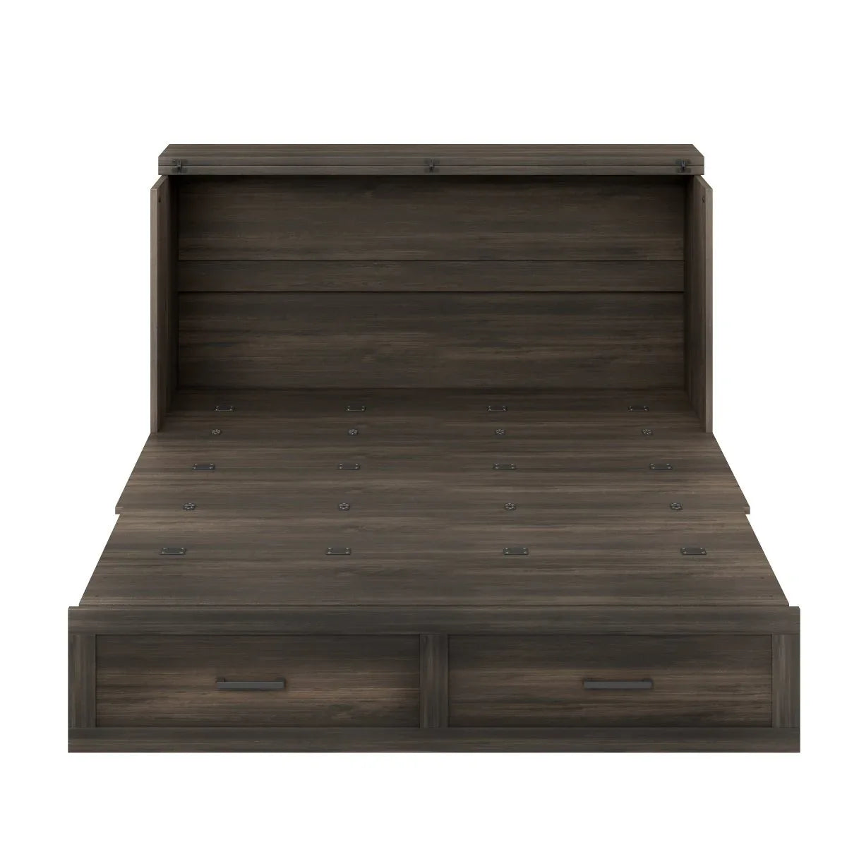 Queen Farmhouse Murphy Cabinet Bed With Charging Station - Omega Lifestyles