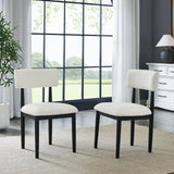 Set of 2 Ellis Boucle Upholstered Dining Chairs - Omega Lifestyles