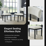 Set of 2 Ellis Boucle Upholstered Dining Chairs - Omega Lifestyles
