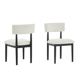 Set of 2 Ellis Boucle Upholstered Dining Chairs - Omega Lifestyles