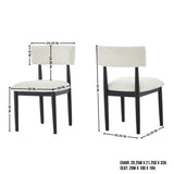 Set of 2 Ellis Boucle Upholstered Dining Chairs - Omega Lifestyles
