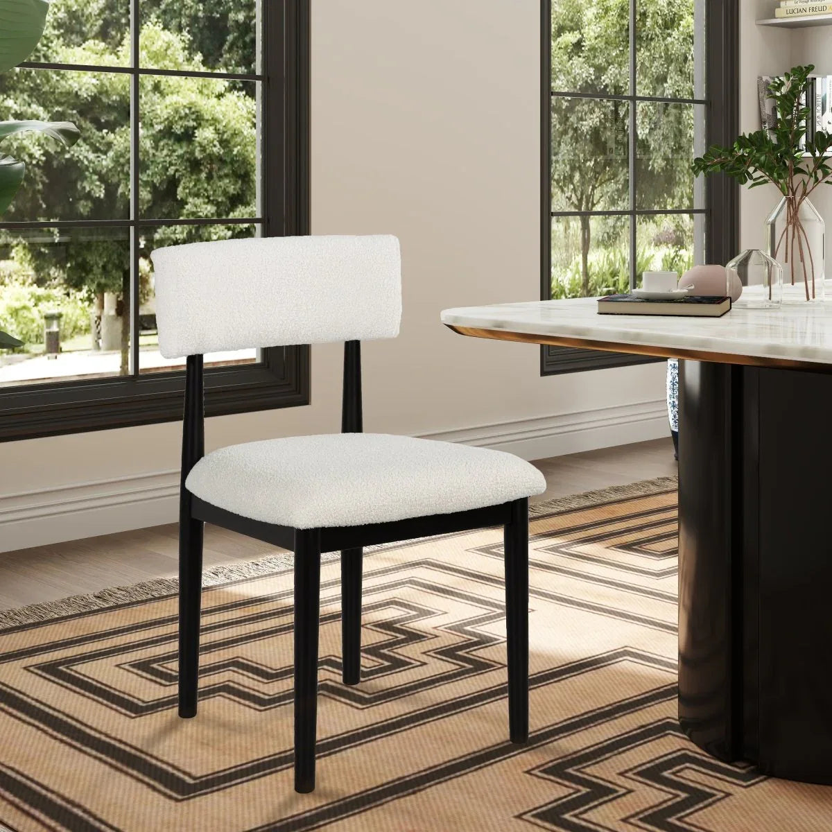 Set of 2 Ellis Boucle Upholstered Dining Chairs - Omega Lifestyles