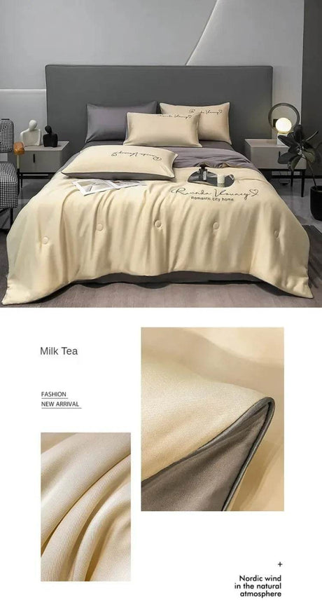Silky Soft Cooling Summer Quilt Patchwork Blanket - Sleep Galleria