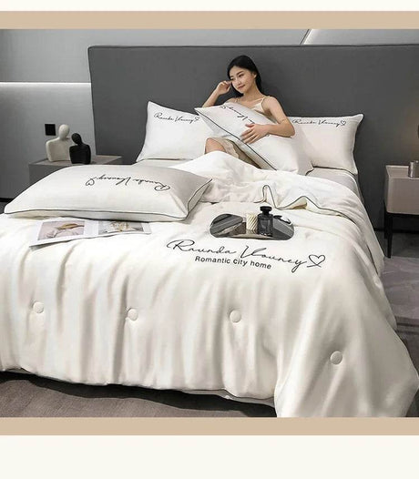 Silky Soft Cooling Summer Quilt Patchwork Blanket - Sleep Galleria