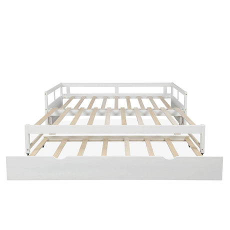 Twin Extending Solid Wood Daybed With Pull - Out Trundle - Blissora - Omega Lifestyles