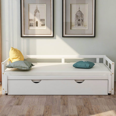 Twin Extending Solid Wood Daybed With Pull - Out Trundle - Blissora - Omega Lifestyles