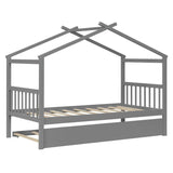 Twin Solid Wood House Daybed With Trundle - Sleep Galleria