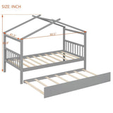 Twin Solid Wood House Daybed With Trundle - Sleep Galleria