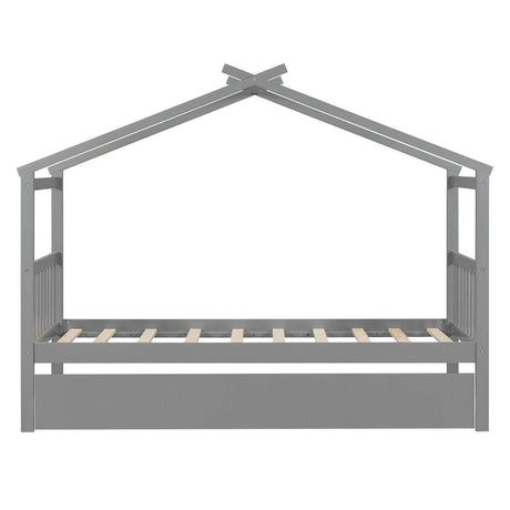 Twin Solid Wood House Daybed With Trundle - Sleep Galleria