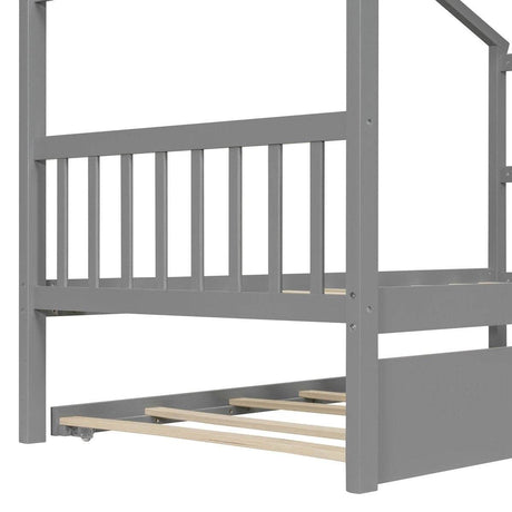 Twin Solid Wood House Daybed With Trundle - Sleep Galleria