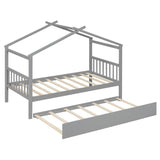 Twin Solid Wood House Daybed With Trundle - Sleep Galleria