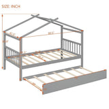Twin Solid Wood House Daybed With Trundle - Sleep Galleria