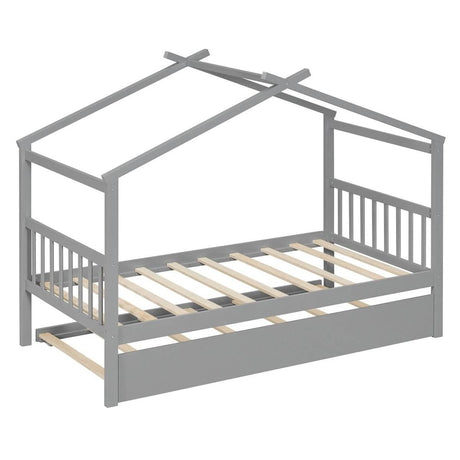 Twin Solid Wood House Daybed With Trundle - Sleep Galleria