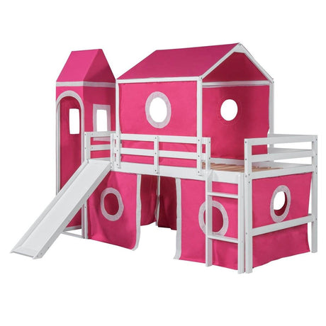 Twin Solid Wood Loft Bed With Slide Tower - Sleep Galleria