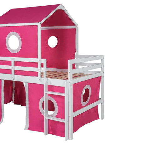 Twin Solid Wood Loft Bed With Slide Tower - Sleep Galleria