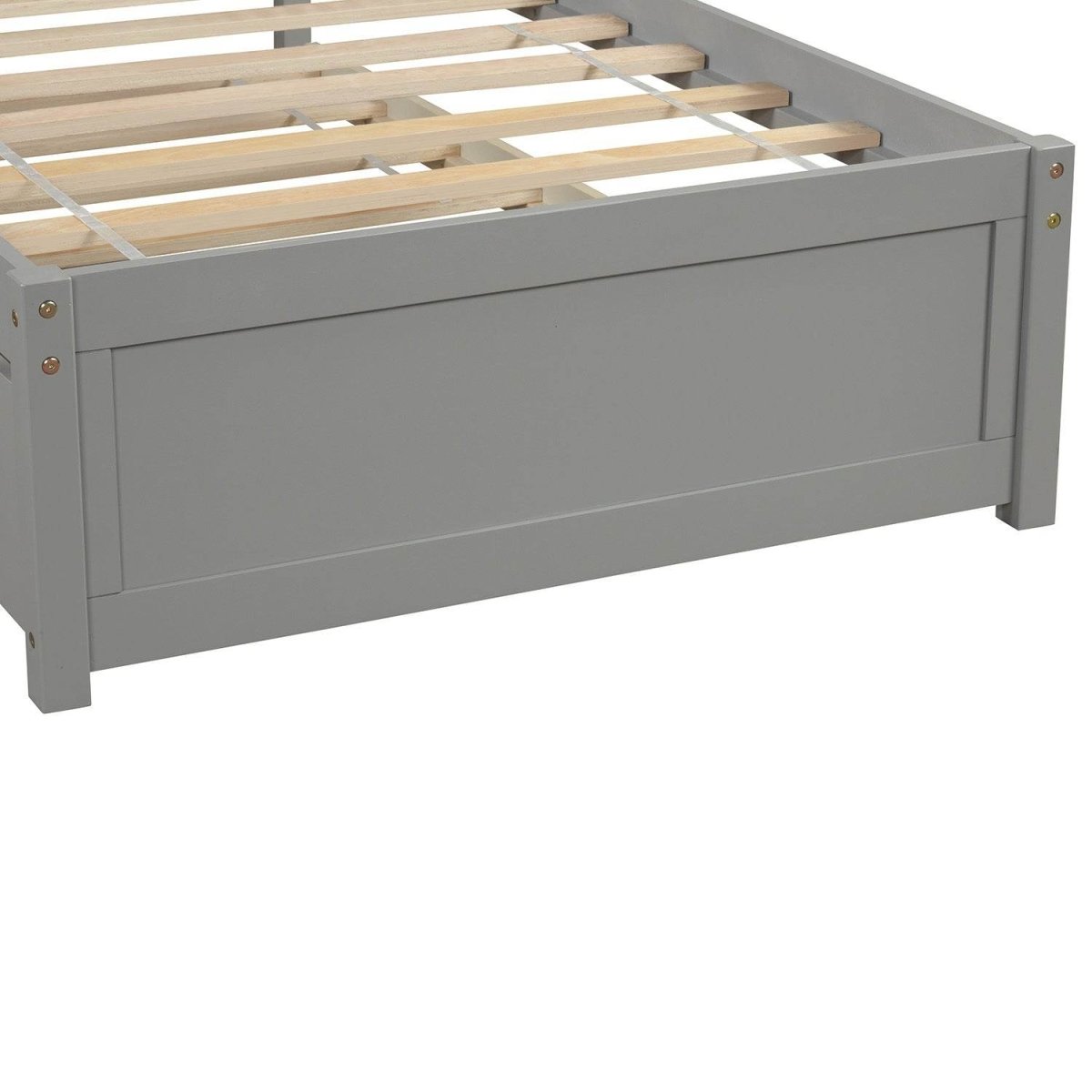Twin Solid Wood Platform Bed With Trundle - Blissora - Omega Lifestyles