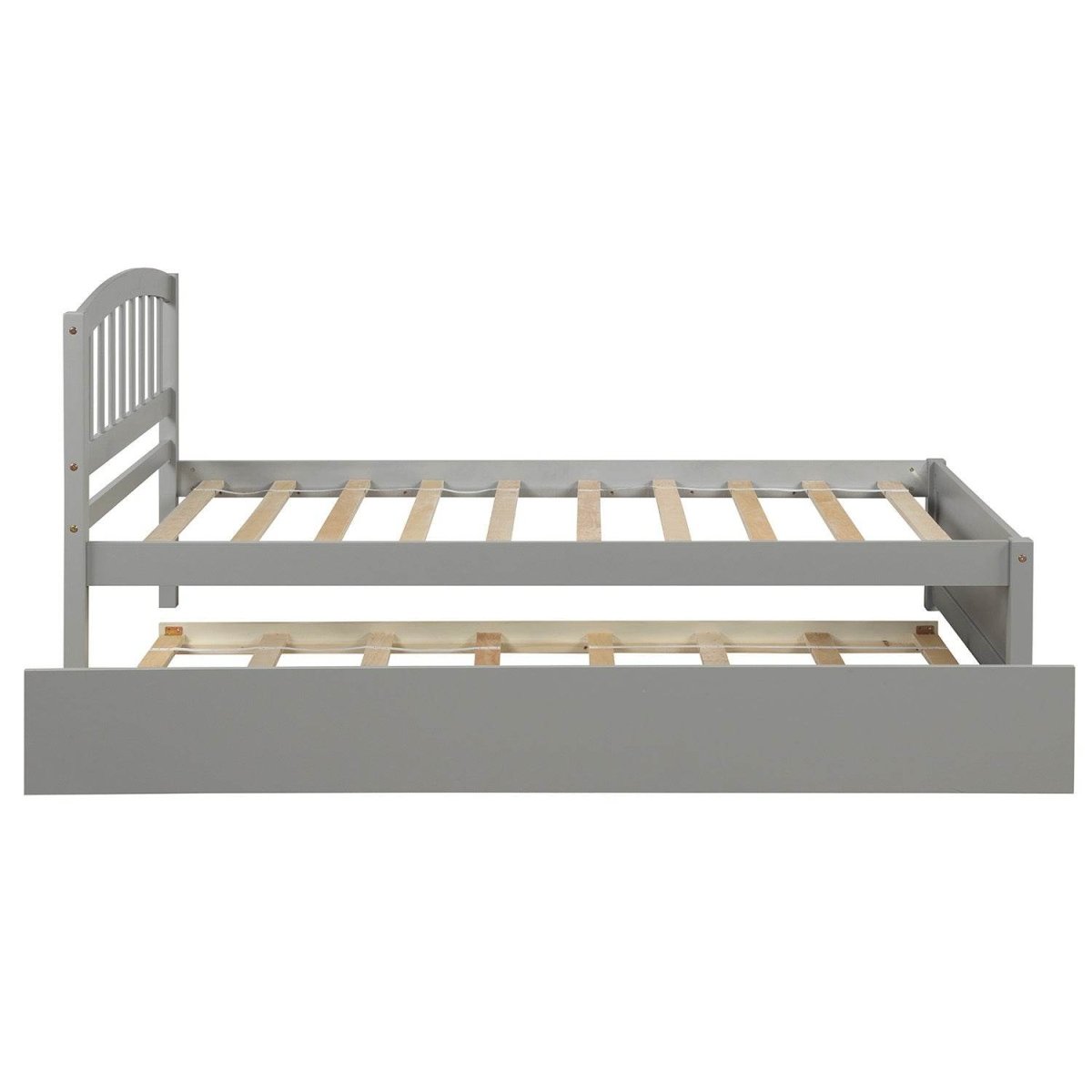Twin Solid Wood Platform Bed With Trundle - Blissora - Omega Lifestyles