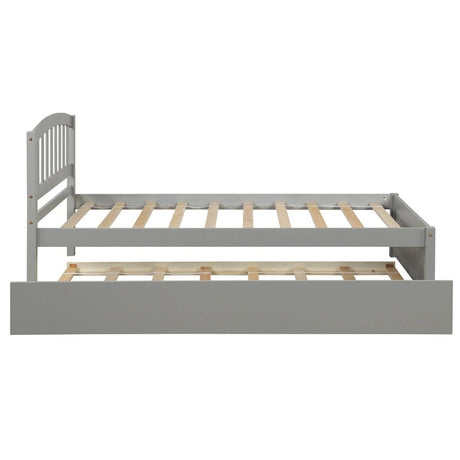 Twin Solid Wood Platform Bed With Trundle - Blissora - Omega Lifestyles