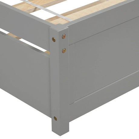 Twin Solid Wood Platform Bed With Trundle - Blissora - Omega Lifestyles