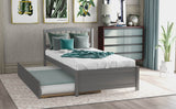 Twin Solid Wood Platform Bed With Trundle - Blissora - Omega Lifestyles