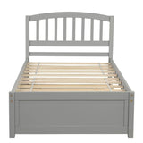 Twin Solid Wood Platform Bed With Trundle - Blissora - Omega Lifestyles