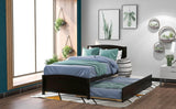 Twin Solid Wood Platform Bed With Trundle Espresso - Blissora - Omega Lifestyles