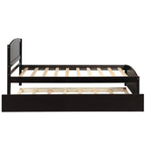 Twin Solid Wood Platform Bed With Trundle Espresso - Blissora - Omega Lifestyles