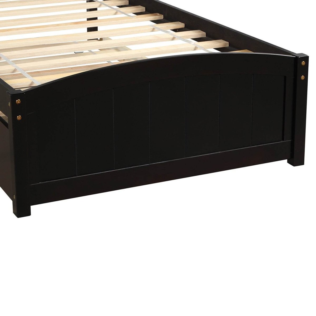 Twin Solid Wood Platform Bed With Trundle Espresso - Blissora - Omega Lifestyles