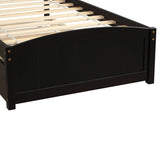 Twin Solid Wood Platform Bed With Trundle Espresso - Blissora - Omega Lifestyles