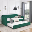 Twin Upholstered Velvet Daybed With Trundle - Sleep Galleria