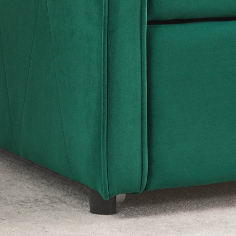 Twin Upholstered Velvet Daybed With Trundle - Sleep Galleria