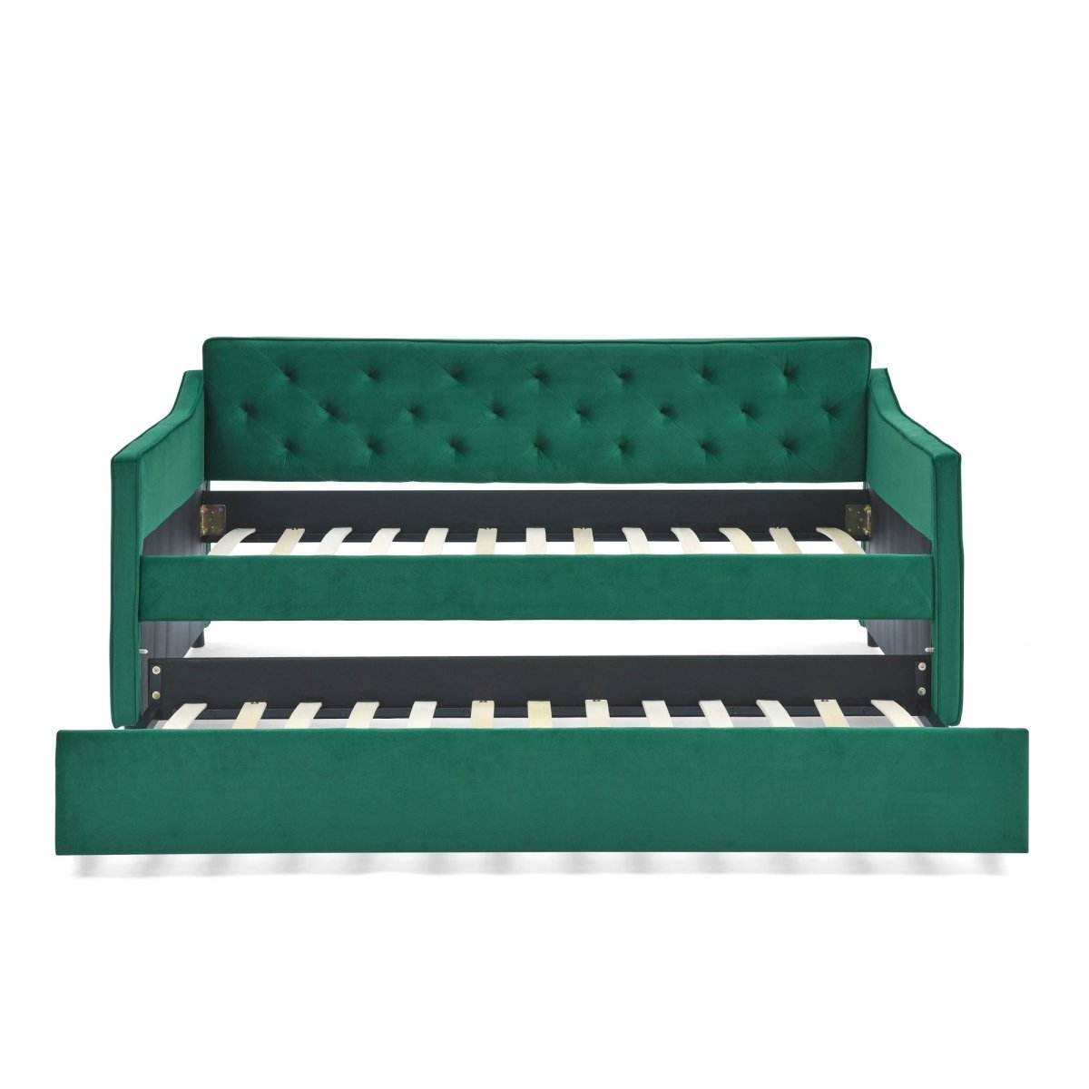 Twin Upholstered Velvet Daybed With Trundle - Sleep Galleria
