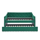 Twin Upholstered Velvet Daybed With Trundle - Sleep Galleria