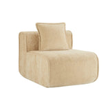Velvet Modular Armless 1-Seat Sofa Light Camel - Omega Lifestyles
